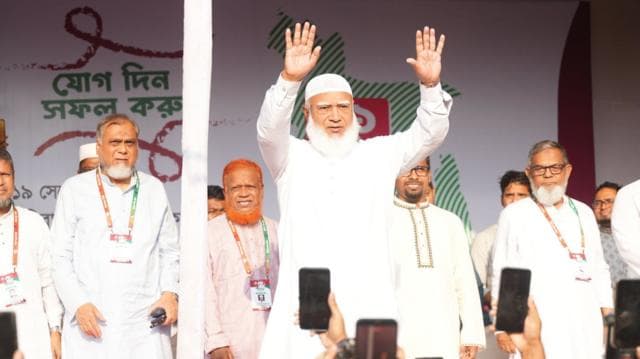 ঢাকায় উদ্বোধনী সমাবেশে ১১ দলীয় ঐক্য প্রধান জামায়াতে ইসলামীর আমির শফিকুর রহমান 
