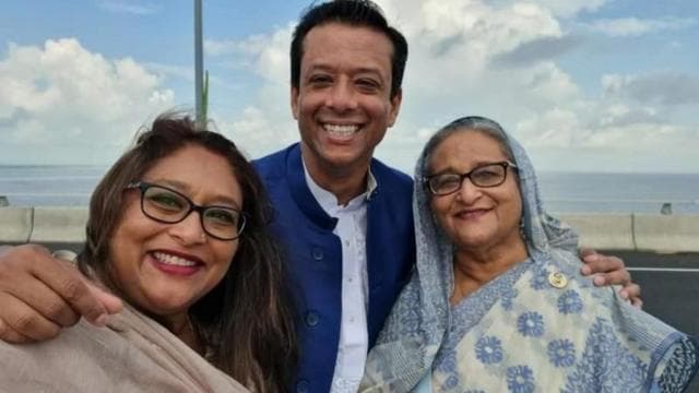 শেখ হাসিনা, মেয়ে সায়মা ওয়াজেদ পুতুল এবং ছেলে সজীব ওয়াজেদ জয়